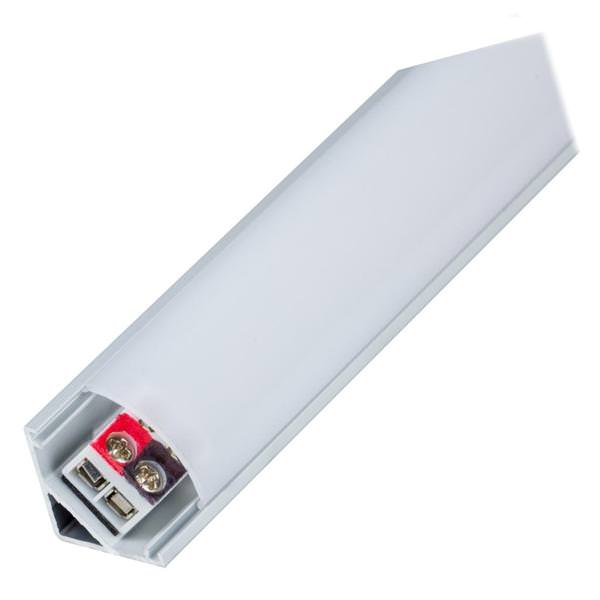 18.2" 6 watt 12 volt 2700K-5000K CCT Selectable Angled LED Under Cabinet Fixture